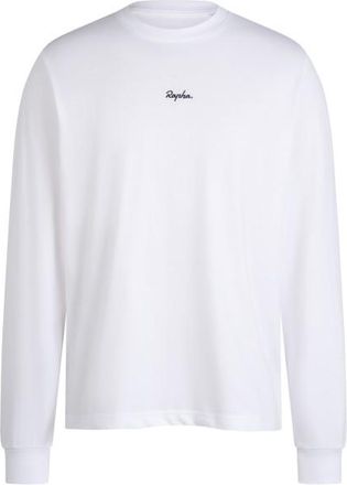 Rapha Long Sleeve Cotton T-Shirt Longsleeve f&uuml;r Herren | wei&szlig;/schwarz