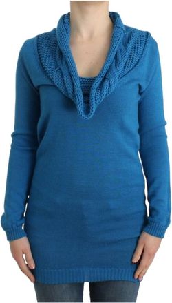 Costume National Round-neck Truien - Dames - Ronde hals truien - Blauw - M - Truien & Vesten