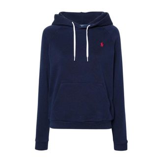 Ralph Lauren Hoodies & sweatvesten, Dames, Blauw, S, Katoen, Donkerblauwe Sweatshirt Damesmode
