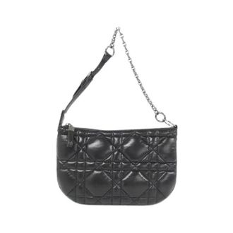 Dior Pre-owned Mini Bags, female, Black, Size: ONE SIZE Pre-owned Caro Tulipbag Calf Shoulder Bag