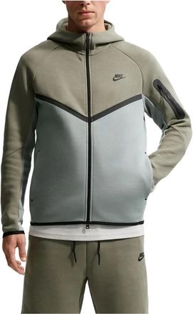 Nike Tech Fleece Windrunner Full-Zip Hoodie - Heren - Outdoorjassen - Groen - L - Katoen - Fitness