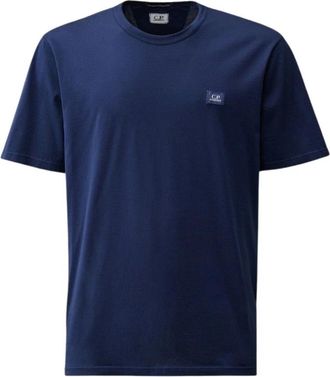 C.P. Company Blauwe Estate T-shirt Lichtgewicht Katoen - Heren - T-shirts - Blauw - L - Katoen - Tops