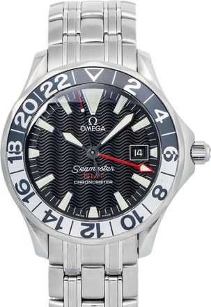 Omega Waved black 41mm seamaster watch - Silver