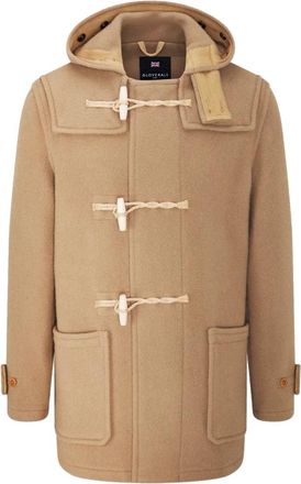 Gloverall Mid Monty Duffle Coat - Heren - Mantel - Beige - XL - Wol - Jassen