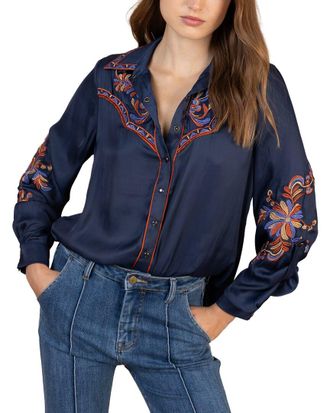 Hale Bob Hale Bob Zendaya Long Sleeve Woven Blouse