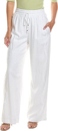 CeCe by Cynthia Steffe Cece Wavy Tapered Linen-Blend Pant