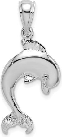 Diamond2Deal 14k Gold Polished Jumping Dolphin Charm