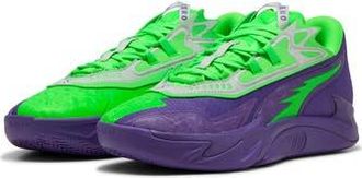 Puma Scoot Zeros II NXTPRO Hoops Basketball Shoe in Team Violet/Fluro Green at Nordstrom Rack, Size 10.5