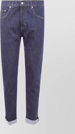 Dondup icon trousers with back pockets and rolled cuffs
