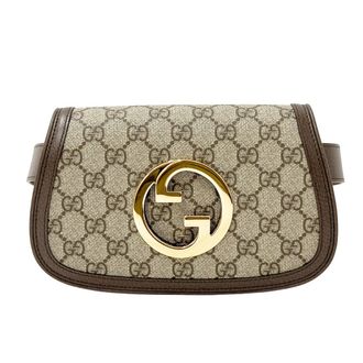 Gucci Beige Brown Gg Supreme Canvas Sling Bag (Pre-Owned)