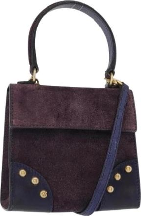Celine Pre-owned Suede Cross Body Bag - Dames - Vintage Schoudertas - Paars - ONE Size - Leer - Vintage