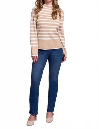 Tribal Long Sleeve Funnel Neck Sweater In H Latte