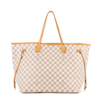 Louis Vuitton Pre-owned Womens Neverfull GM Shoulder Bag - White - One Size