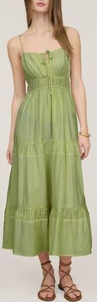 Blu Pepper Tiered Midi Sundress in Light Kiwi at Nordstrom Rack, Size Large