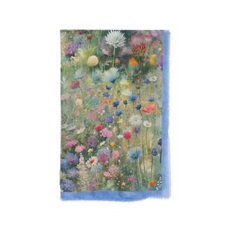 D'Aniello Floral Print Fringed Scarf