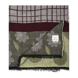 Alessia Santi Accessoires, Dames, Veelkleurig, ONE Size, Wol, Wollen sjaal met alpacawol