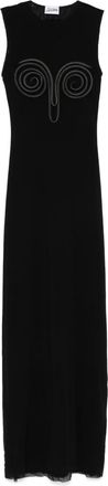 Jean Paul Gaultier Abito lungo in rete - Nero
