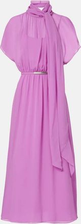 Max Mara Abito lungo Pineta in georgette di seta