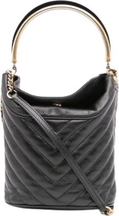 Chanel Pre-owned Quilted Bucket Bag - Dames - Vintage Tas - Zwart - ONE Size - Leer - Vintage