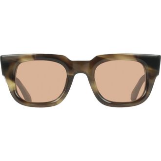 Ferragamo 49mm Small Rectangle Sunglasses in Taupe Horn at Nordstrom