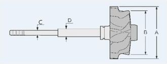 OEM Rotor De Alto Caudal Con Rueda De Eje Turbo De 9 &Aacute;labes Bv38/kp38/bv40 32,3/37,5