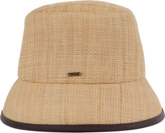 Eugenia Kim Yuki UPF 50+ Packable Raffia Bucket Hat in Natural at Nordstrom