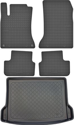 OEM Juego De Alfombrillas De Goma Para Coche Y Alfombrilla Para Maletero Para Mercedes Gla X156 Crossover (de Marzo De 2014 A Noviembre De 2019)