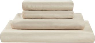 Sijo 400 Thread LuxeSoft Organic Cotton Sateen Sheet Set in Fog at Nordstrom, Size Twin