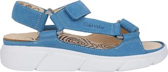 Ganter Blauwe brede pasvorm damessandaal - Dames - Sleehakken - Blauw - 37 EU - Schoenen