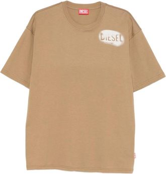Diesel T-Adjust V2 T-shirt - Heren - T-shirts - Beige - S - Katoen - Tops