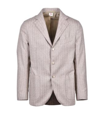 LUIGI BORRELLI NAPOLI Virgin Wool Jacket - Brown