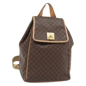 Celine Pre-owned Backpacks, female, Brown, Size: ONE SIZE Pre-owned Macadam Canvas Backpack