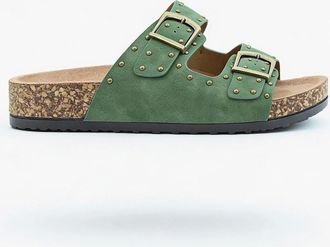 Heavenly Feet Womens Heavenly Feet POLLY Womens Mules Sandals Forest - Green - Size: 6.5