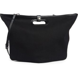 BCBGeneration Canvas Water Repellent Tote Bag with Pouch in Black at Nordstrom Rack