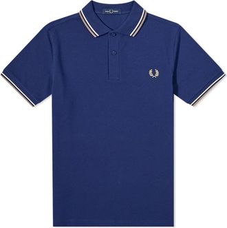 Fred Perry Slim Fit Twin Tipped Polo - Heren - Polos - Blauw - M - Katoen - Tops