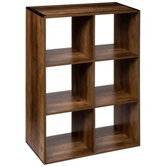 5five Simply Smart Mix N Modul Indus 6 Estantes, Efecto Madera Oscura - 5five