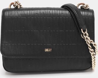 DKNY Dkny Sina Black Leather Shoulder Bags