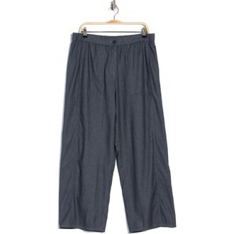 Eileen Fisher Organic Cotton Twill Ankle Wide Leg Pants in Denim at Nordstrom Rack, Size Xx-Small