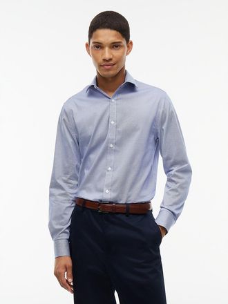 Tommy Hilfiger Mens Slim Fit Geo Print THFlex Dress Shirt - Navy - 14.5/32-33