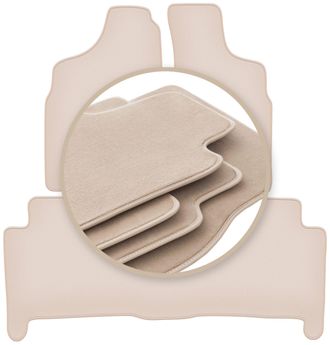 OEM Alfombrillas Premium Beige Para Volkswagen Phaeton Long Sed&aacute;n 2002-2012