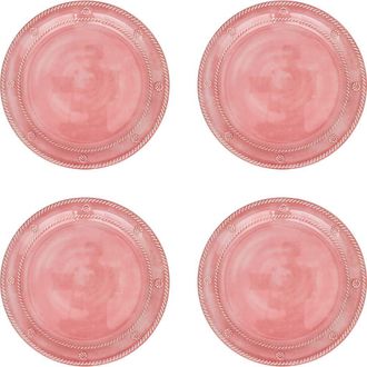 Juliska Berry & Thread Set of 4 Melamine Dessert Plates in Coral at Nordstrom