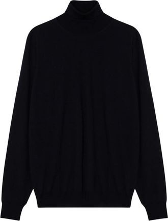 Drumohr Trui met een zoete touch - Heren - Coltruien - Blauw - M - Truien & Vesten