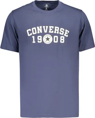 Converse Hombre, Camisetas, Azul, Talla: XS