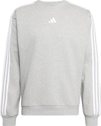 adidas Essentials 3-Stripes Fleece Sweatshirt Pullover f&uuml;r Herren | grau