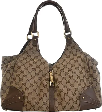 Gucci Pre-owned Gucci GG Canvas Nailhead Jackie Bardot Shoulder Bag Ladies AP2S4R7C2EKF49ET