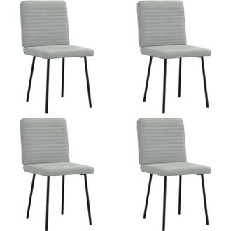 vidaXL Vidaxl - Sillas De Comedor 4 Unidades Terciopelo Gris Claro