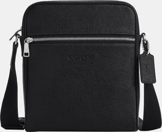 Coach Mens Tristan Crossbody Bag 22 - Black Leather - One Size