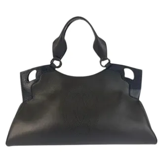 Cartier Pre-owned Handbags, female, Black, Size: ONE SIZE Pre-owned Marcello Leather 2way Handbag