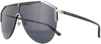 Gucci Mens Sunglasses GG0584S 001 Ruthenium and Black Grey - One Size