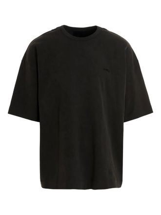 Juun.J logo-embroidered t-shirt - men - Cotton - M - Black